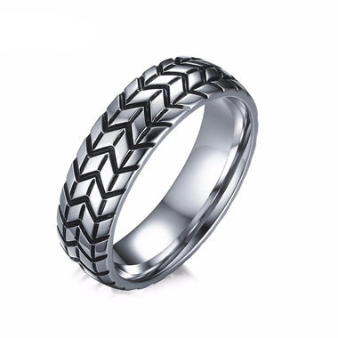 Tire Tread Style Grooved Ring