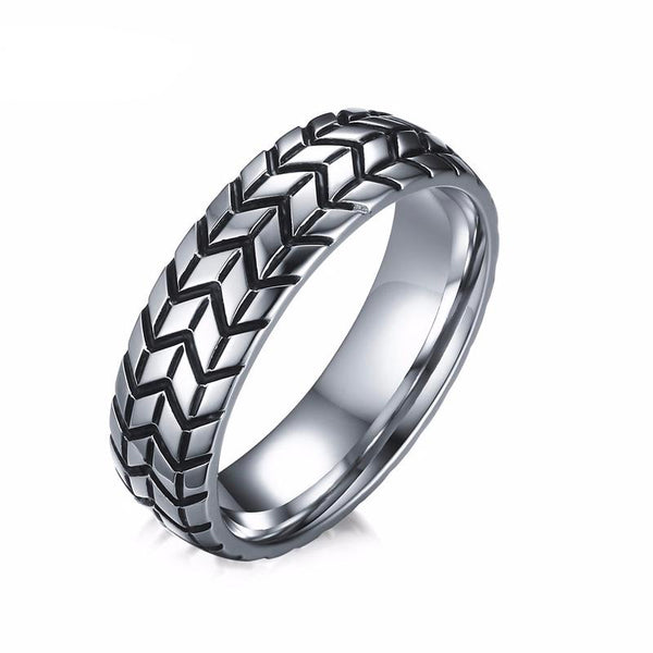 Tire Tread Style Grooved Ring