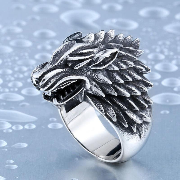 Ice Wolf House Stark Of Winterfell Ring