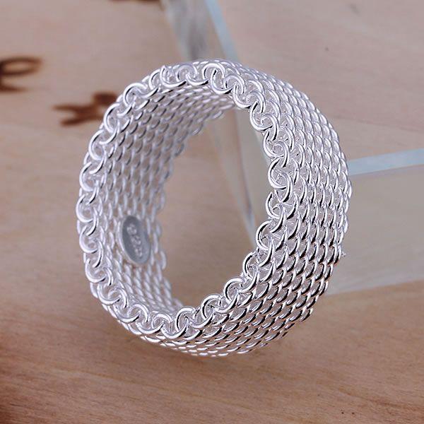 Silver Plated Net Ring