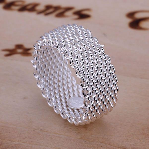 Silver Plated Net Ring
