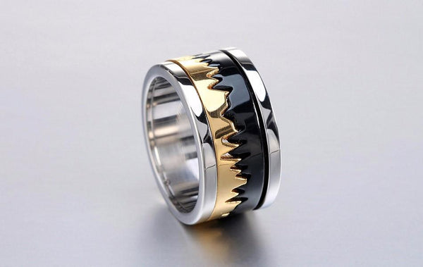 Crack Chimeric Stainless Steel Ring