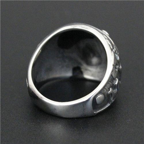 Round Lion Biker Style Ring