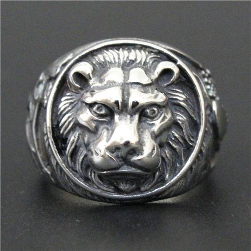 Round Lion Biker Style Ring