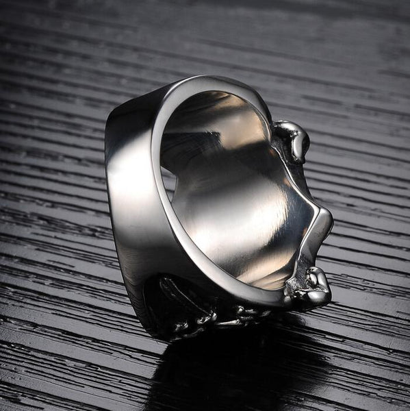 Cool Cross Shield Shaped Stainless Steel Ring