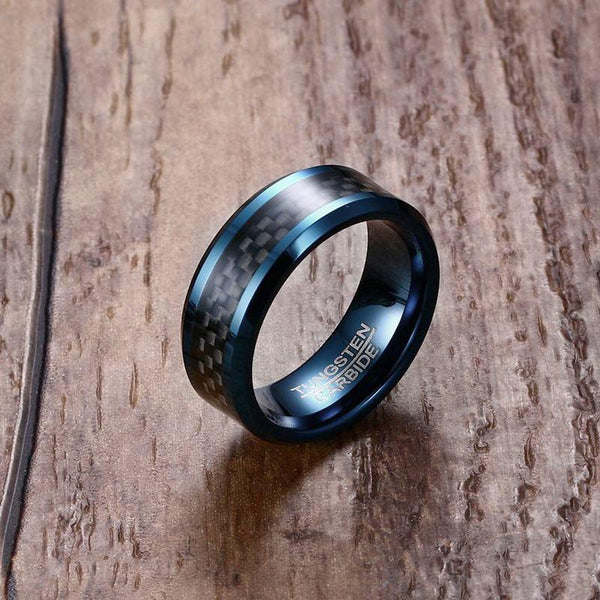 Carbon Fiber Tungsten Carbide Ring