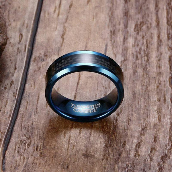 Carbon Fiber Tungsten Carbide Ring