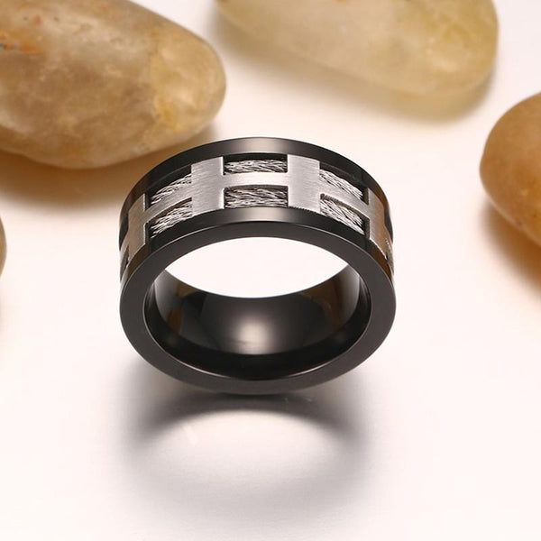 Steel Punk Rock Ring With Wire