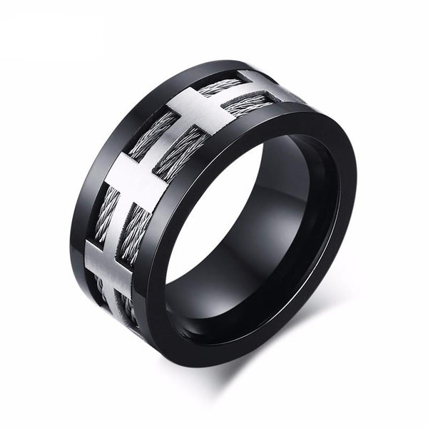 Steel Punk Rock Ring With Wire