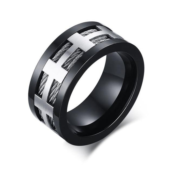 Steel Punk Rock Ring With Wire